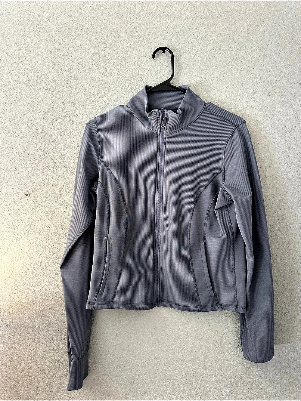 Lululemon Gray Striped Zip Jacket Size Large